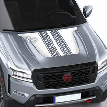 Nissan Frontier S SV Pro-4x Hood Decal Vinyl Tire Track Off Road Dual Blackout Graphic Decals Sticker
 2