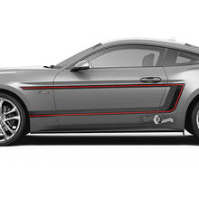 Pair Doors Fender Stripes for Ford Mustang Shelby GT500 GT350 GT500 GT350 Mach 1 Mach 1 Logo 3 Colors
 2