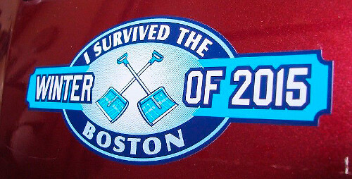Boston Blizzard I Survived The Winter Badge Emblem Vinyl Sticker Decal 2 for Jeep ATV Truck