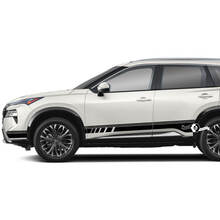 Pair Nissan Rogue Side Door Rocker Panel Stripes Sticker Decal Vinyl Graphic
 3