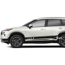 Pair Nissan Rogue Side Door Rocker Panel Stripes Sticker Decal Vinyl Graphic
 3