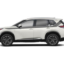 Pair Nissan Rogue Side Up Door Dual Stripes Sticker Decal Vinyl Graphic
 2