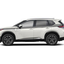 Pair Nissan Rogue Front Fender Side Up Door Rear Fender Dual Stripes Sticker Decal Vinyl Graphic
 2