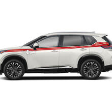 Pair Nissan Rogue Front Fender Side Up Door Rear Fender Dual Stripes Sticker Decal Vinyl Graphic
 3