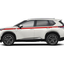 Pair Nissan Rogue Front Fender Side Up Door Rear Fender Trim Logo Stripes Sticker Decal Vinyl Graphic
 2
