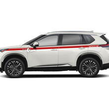 Pair Nissan Rogue Front Fender Side Up Door Rear Fender Trim Logo Stripes Sticker Decal Vinyl Graphic
 2