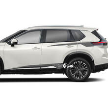 Pair Nissan Rogue Side Doors Rear Fender Rocker Panel Stripes Sticker Decal Vinyl Graphic
 2