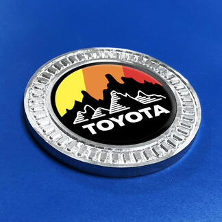 3D Badge Toyota Mountains Retro Metal Aluminum Emblem
 1