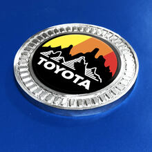 3D Badge Toyota Mountains Retro Metal Aluminum Emblem
 2