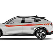 Pair Musclecar Musclecarmodel MACH-E MACH E Doors Line Stripes Side Door Decal vinyl stickers
 2