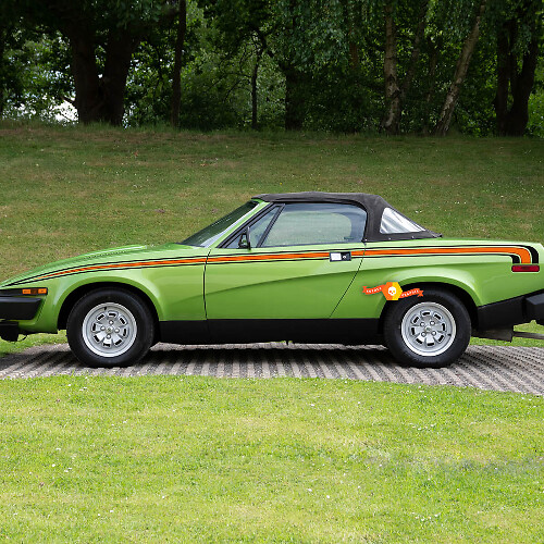  Retro Style Side Stripes Vinyl Decal Kit For Triumph TR7