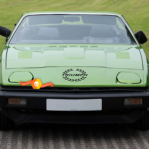 Triumph TR7 Bonnet Wreath Logo Vinyl Decal Sticker