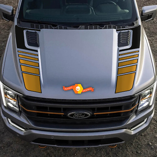 Hood Graphics Decals 2 Colors for Musclecar truck Tremor