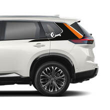 Pair Nissan Rogue Side Door Rocker Panel Rear Fender Stripes Sticker Decal Vinyl Graphic 2 Colors
 2