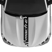 Hood Stripe Checkered Decal for Ford Mustang MACH-E MACH E Vinyl Sticker
 4