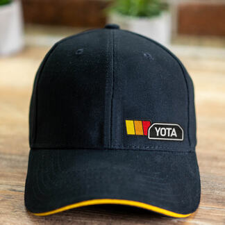 YOTA Toyota Retro Classic Stripe Trucker Hat Embroidered Logo Baseball cap
