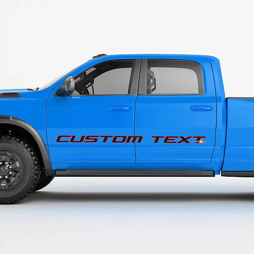 Custom Lettering Side Door Vinyl Decals Kit for Dodge Ram Power Wagon