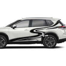 Pair Nissan Rogue Side Door Rear Fender Stripes Winding Road Sticker Decal Vinyl Graphic
 3