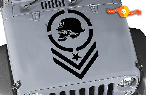 Metal Mulisha Skull Hood Vinyl Decal for Jeep Wrangler 