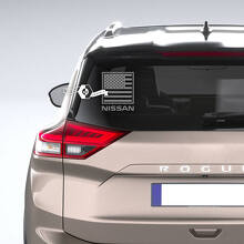 Nissan US USA American Flag Patriotic Rear Window Vinyl Decal Sticker Graphic
 2