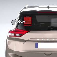 USA Flag Rear Window Vinyl Decal Sticker for Nissan Rogue_3