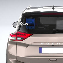 USA Flag Rear Window Vinyl Decal Sticker for Nissan Rogue_4