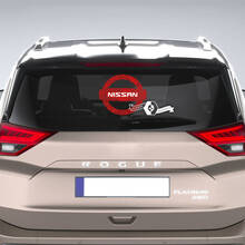 Nissan Logo with Topographic Lines Window Vinyl Decal Sticker Graphic
 2