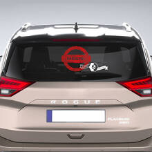 Nissan Logo with Topographic Lines Window Vinyl Decal Sticker Graphic
 4