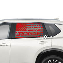 Nissan Rogue USA Flag Side Rear Window Vinyl Decal Sticker Graphic
 2