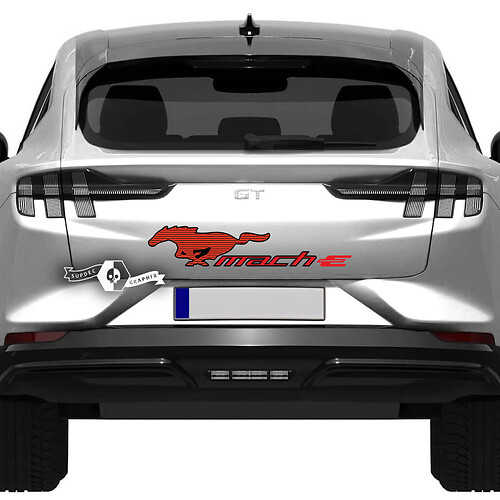 Rear Horse Decal for Ford Mustang MACH-E MACH E Vinyl Sticker
 1