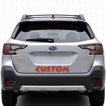 Topographic Style Custom Text Trunk Door Vinyl Decal for Suba Outback_4