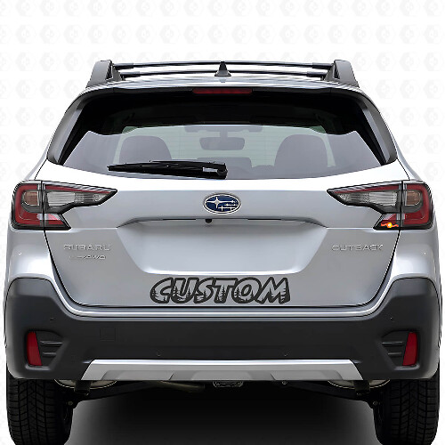 Forest Style Custom Text Trunk Door Vinyl Decal for Suba Outback