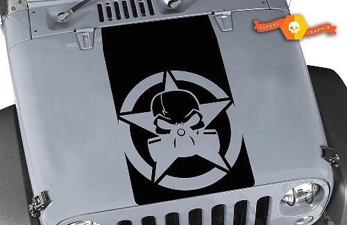 Blackout Gas Mask Skull Hood Vinyl Decal for Jeep Wrangler 