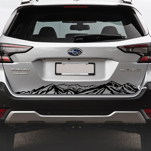 Mountain Range Rear Tailgate Vinyl Decal for Subaru Outback