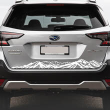 Suba Outback Rear Bumper Mountains Vinyl Sticker Decal Graphic
 2