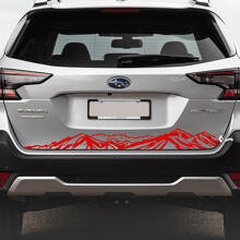 Mountain Range Rear Tailgate Vinyl Decal for Subaru Outback_3