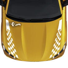 2x Hood Stripe Checkered Decal for Ford Mustang MACH-E MACH E Vinyl Sticker
 3