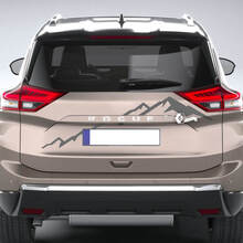 Mountains Nissan Rogue Rear Bumper Vinyl Decal Sticker Graphic
 2