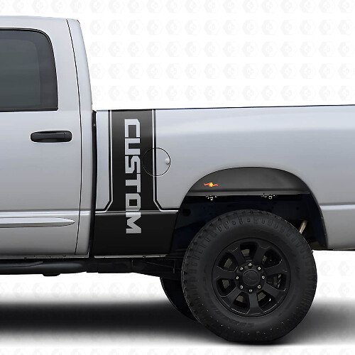 CastomLettering Rear Side Stripe Vinyl Decal Kit For Dodge Ram Power Wagon