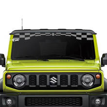 Suzuki JIMNY Windshield Checkered Flag decal sticker graphics
 3