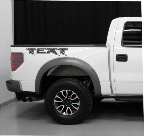 Custom Text Truck Lettering Vinyl Stickers Decals Matte Black for Musclecar truck 2010-2014