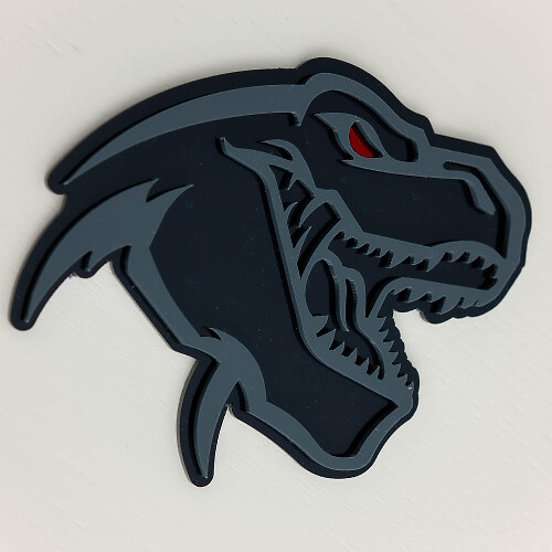 3D Badge Fender Badges Emblem TRX Dinosaur Dodge Red Eye
