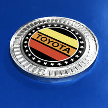 3D Badge Toyota Vintage Stars TRD Metal Aluminum Emblem
 2