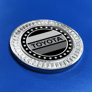 3D Badge Toyota Vintage Stars TRD Metal Aluminum Emblem
 1