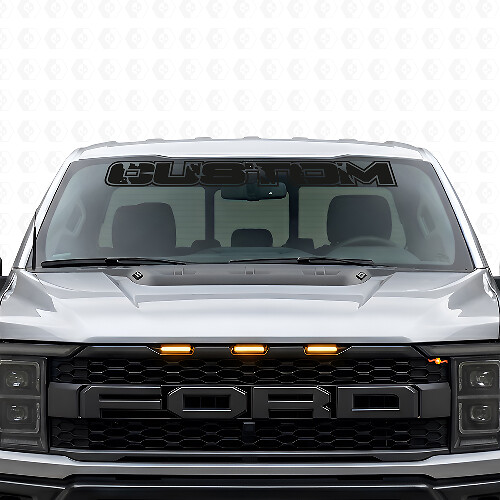 Custom Lettering Windshield Vinyl Decal for Musclecar Truck 
