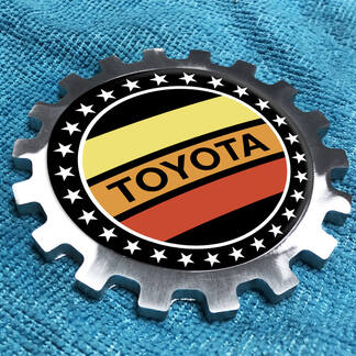 Toyota Vintage Metal Aluminum Badge Bedside Gear Emblem Aluminium
 1