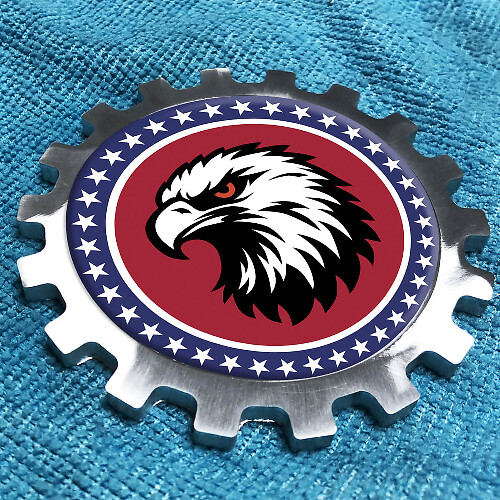 American Bald Eagle Aluminium Universal Badge_1