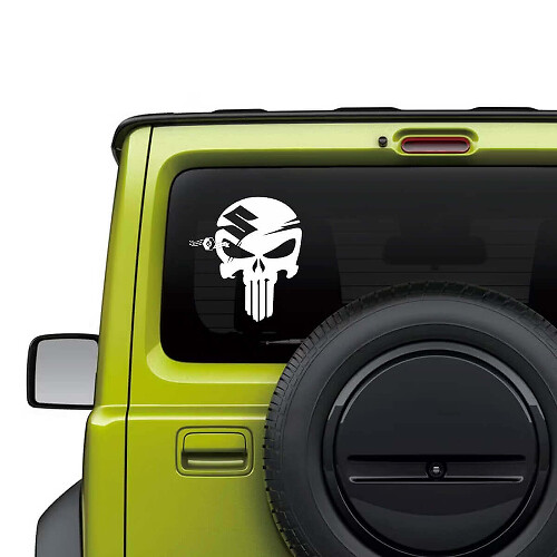 Punisher Skull Rear Window Vinyl Decal for Suzuki Jimny