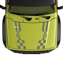 Flag Checkered Racing Bonnet Stripe Decal Sticker Graphics For Suzuki JIMNY 3