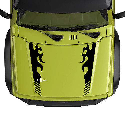 Suzuki JIMNY Hood Stripes Flame Strobe decal sticker graphics
